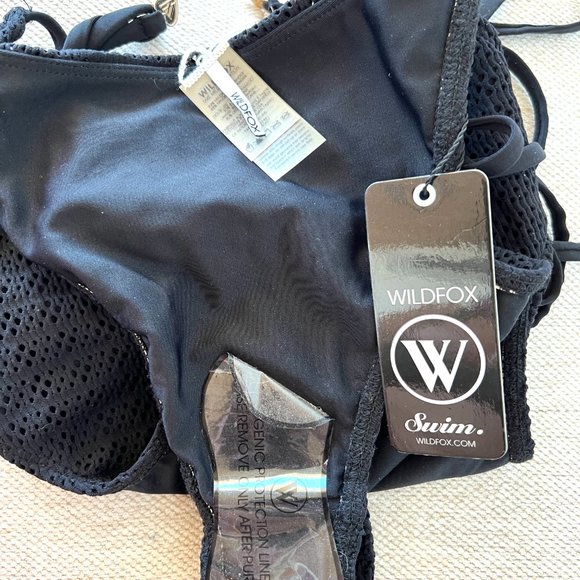 NWT WILDFOX SWIM Rare Vintage Black Crochet Monokini Spring 2014 Lagoon Small - Picture 6 of 9